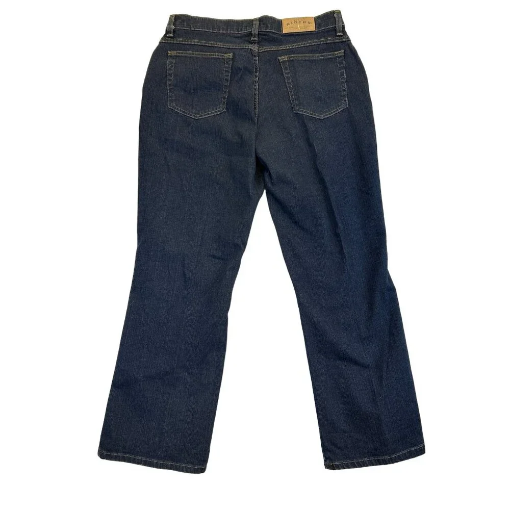 Wrangler Jeans‎ Womens 14 Petite Blue Denim Bootcut Dark Wash